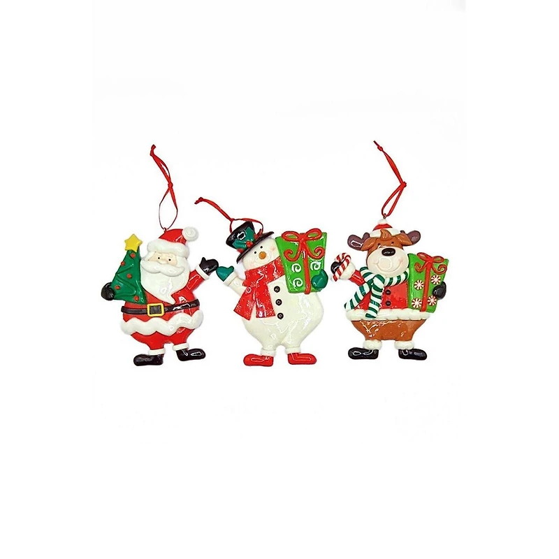 Wizardi 5" Gloss Gingerbread Snowman Christmas Ornament