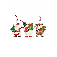 Wizardi 5" Gloss Gingerbread Snowman Christmas Ornament