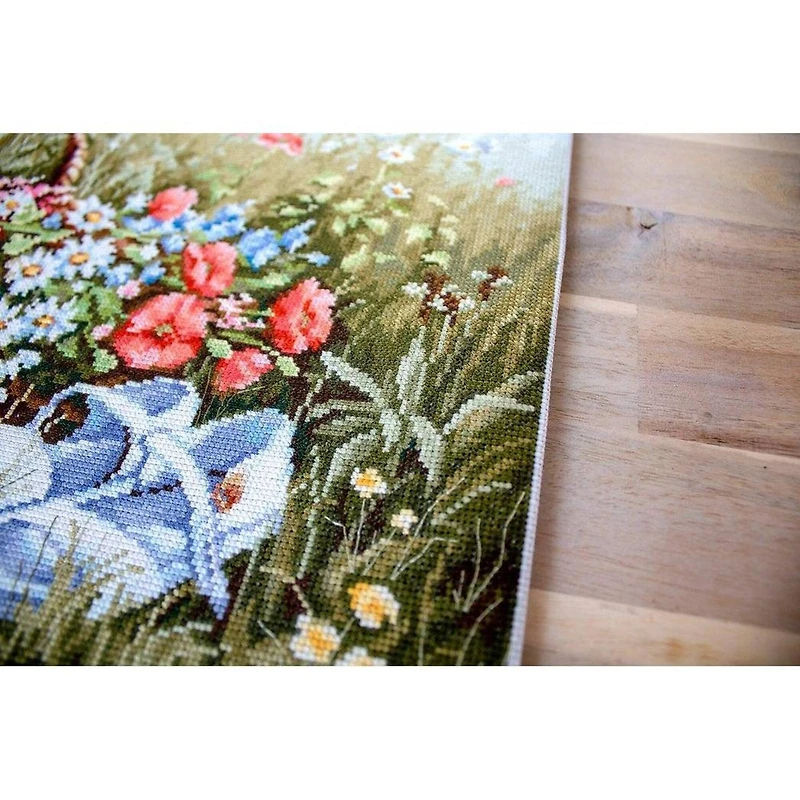 Luca-s Meadow With Poppies Counted Cross Stitch Kit