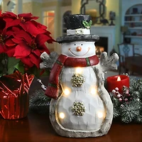 16.5" Lighted Snowman Décor Piece