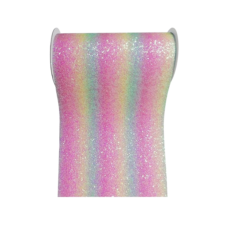5.375" x 1yd. Pastel Rainbow Encrusted Glitter Ribbon by Celebrate It®