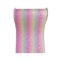 5.375" x 1yd. Pastel Rainbow Encrusted Glitter Ribbon by Celebrate It®