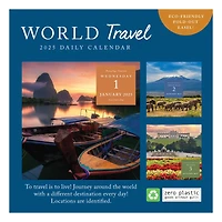 TF Publishing 2025 World Travel Daily Desktop Calendar