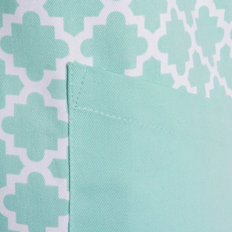 DII® Aqua Lattice Print 2-Pocket Apron