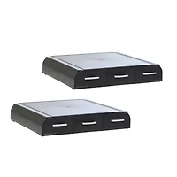 Mind Reader Black Monitor Stand & 3 Draw Desk Organizer Storage Set