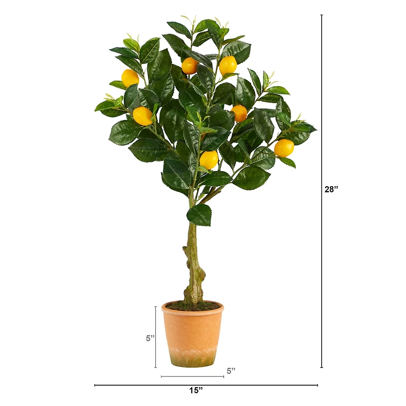 28'' Potted Lemon Artificial Tree