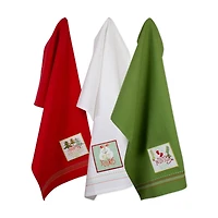 DII® Cozy Christmas Embellished Dishtowel Set