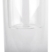10" Clear Glass Dual Cylinder Candle Holder by Ashland®