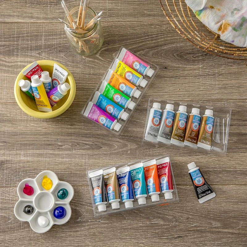 12 Packs: 24 ct. (288 total) Metallic & Neon Acrylic Paint Set by Artist's Loft™
