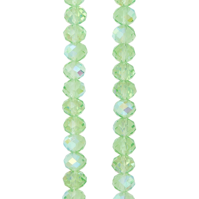 Peridot AB Faceted Glass Beads, 10mm by Bead Landing™