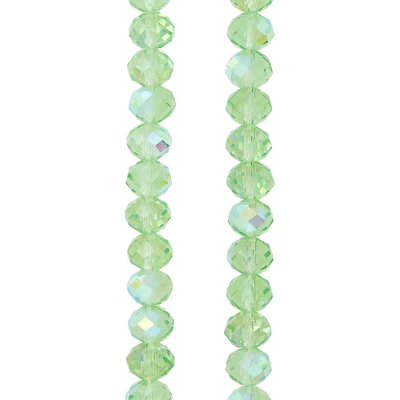 Peridot AB Faceted Glass Beads, 10mm by Bead Landing™
