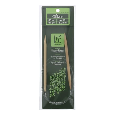 Clover Takumi® 36" Bamboo Circular Knitting Needle