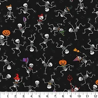 Fabric Traditions Dancing Skeleton Cotton Fabric