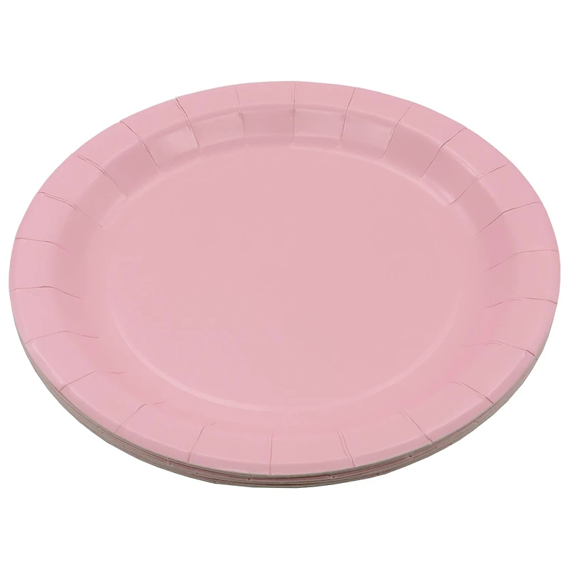 9" Light Pink Paper Dinner Plates, 10ct. by Celebrate It™
