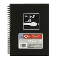 Black Hard Cover Drawing Pad by Artist's Loft™, 5.5" x 8.5" 
