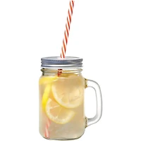 Gourmet by Starfrit 16oz. Mason Jar Mugs with Straws, 2ct.