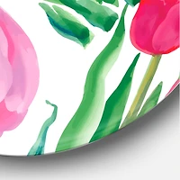 Designart - Blooming Beautiful Pink Tulips Flowers