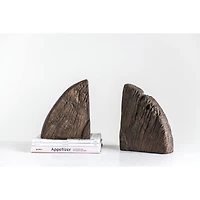 Hello Honey® Found Wood Wheel Cog Bookends Set