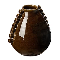 Hello Honey® 7" Brown Terra Cotta Vase with Hobnails