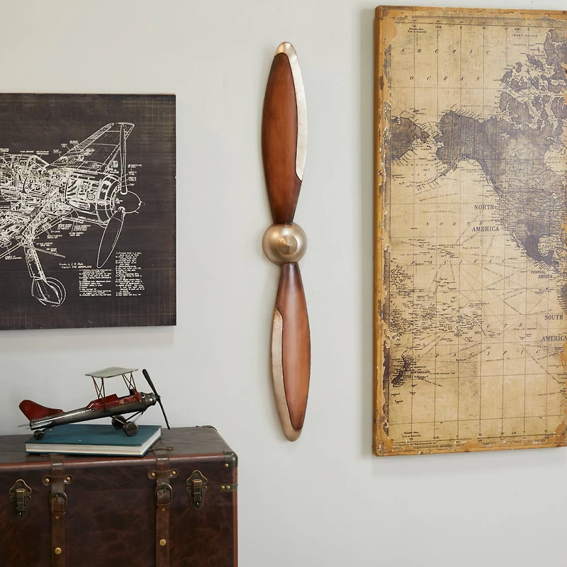 42" Industrial Propeller Wall Décor