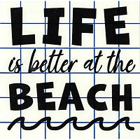 Leisure Arts® Vinyl Matte Black At the Beach Decal