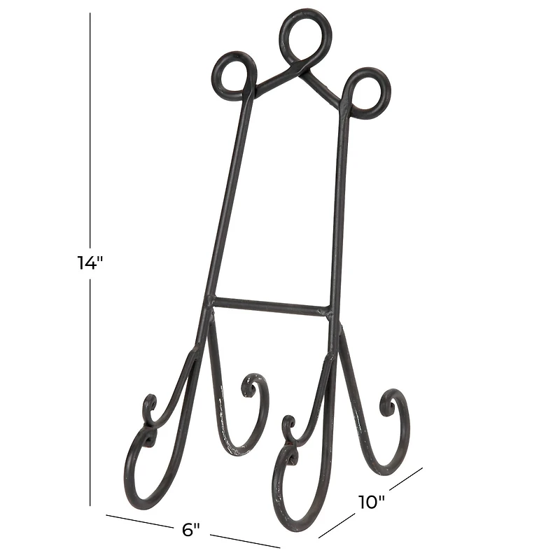 14" Black Metal Traditional Easel