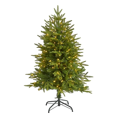 4ft. Pre-Lit Colorado Mountain Fir Artificial Christmas Tree, Clear LED Lights