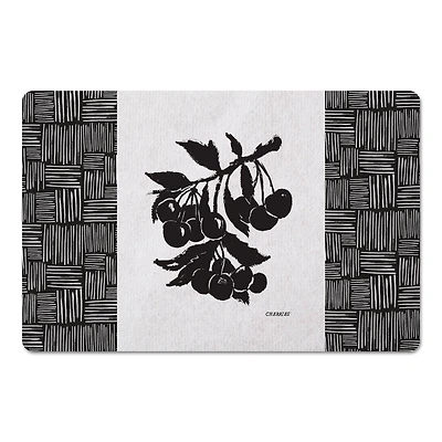 Block Print Cherries 27" x 18" Floor Mat
