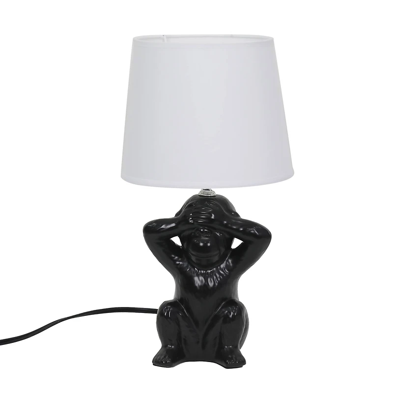 15.25" Black Monkey Tabletop Lamp by Ashland®