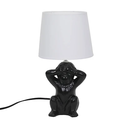 15.25" Black Monkey Tabletop Lamp by Ashland®