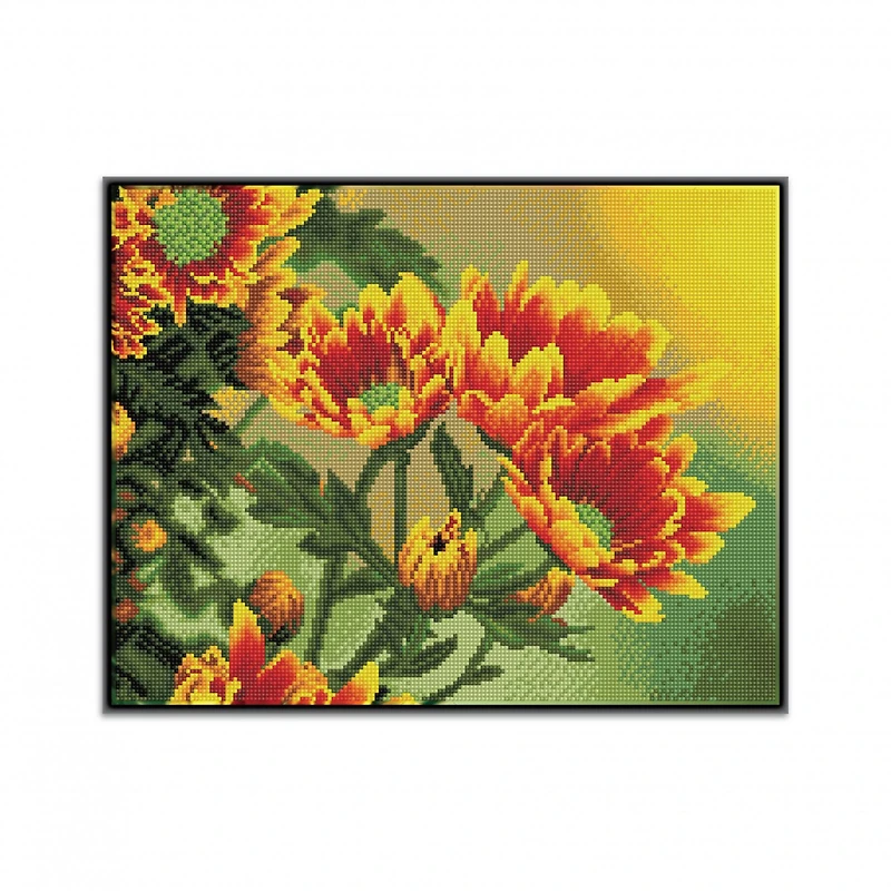 Diamond Dotz® Intermediate Field Daisies Pre-Framed Diamond Painting Kit