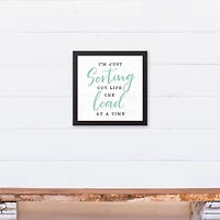 Sorting Load 12" x 12" Black Framed Canvas