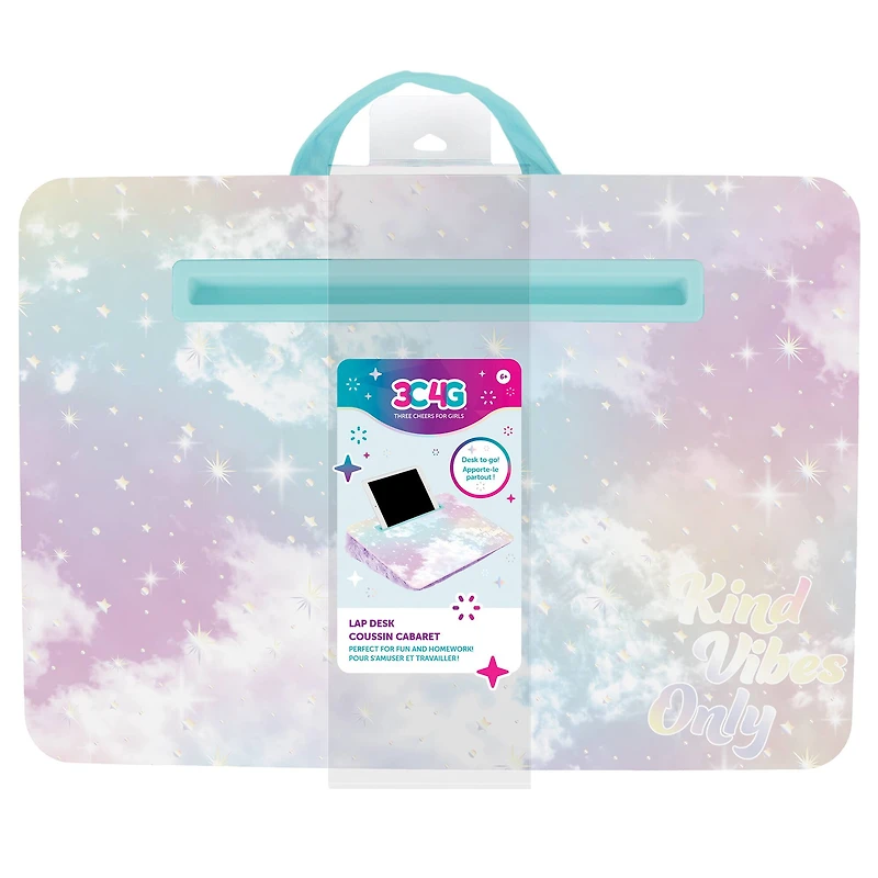 Make It Real™ 3C4G 12" x 17" Purple & Pastel Holowave Lap Desk