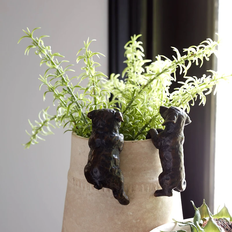 Mini Dachshund & Bulldog Pot Hangers Set