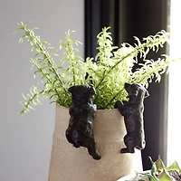 Mini Dachshund & Bulldog Pot Hangers Set