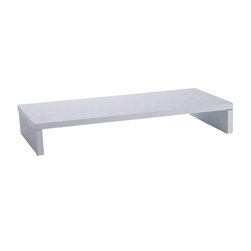 Mind Reader White Wooden Monitor Stand Riser