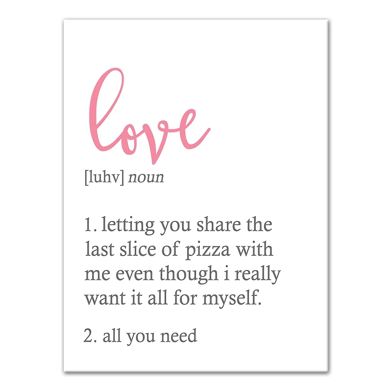 Love Definition Canvas Wall Art