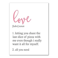 Love Definition Canvas Wall Art