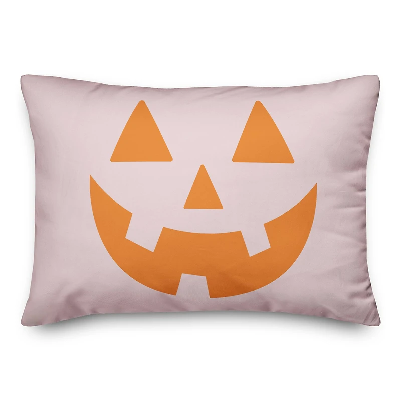 Pumpkin Face Throw Pillow
