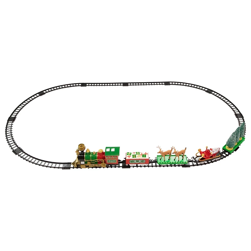 22-Piece Lighted & Animated Christmas Train Set