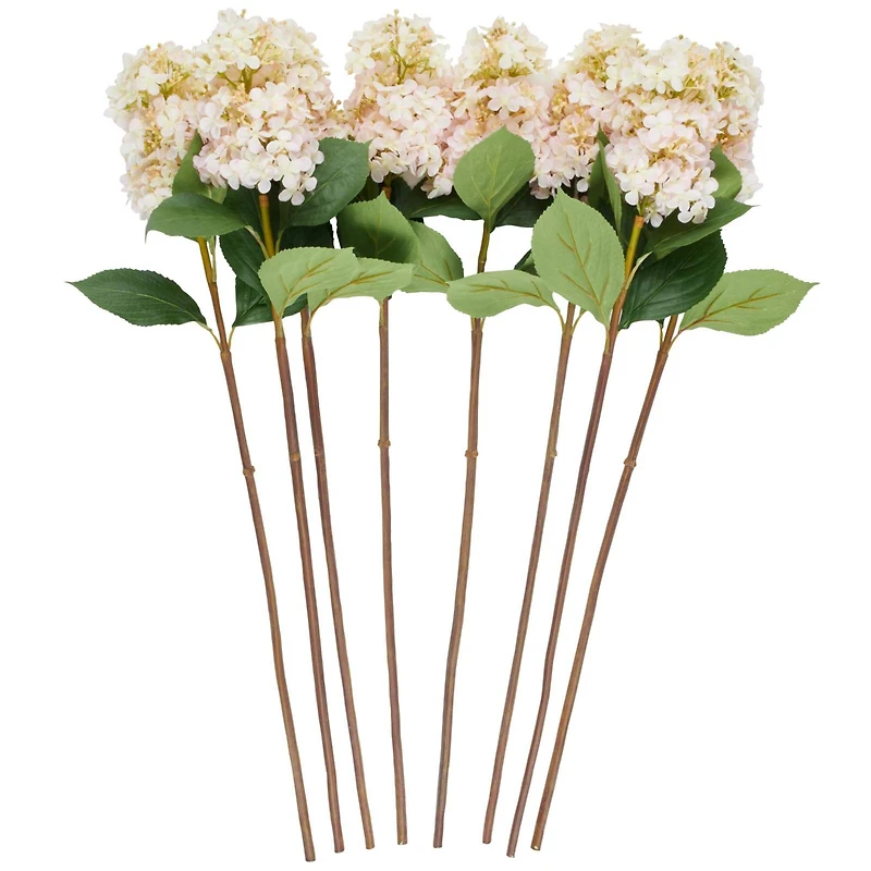 34.5" Pink Hydrangea Artificial Flower Stem, 8ct.