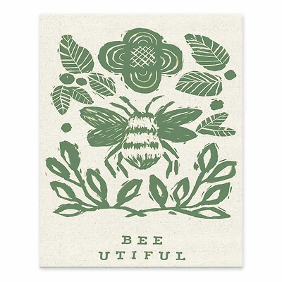 Bumblebee And Leaves Yellow 8" x 10" Tabletop Canvas