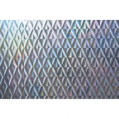 Fablon Holographic Silver Diamond Adhesive Film Sheets, 2ct.