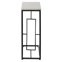 10" Black Contemporary Compact Accent Table