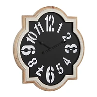 Black Metal Farmhouse Wall Clock, 32" x 32" x 2"