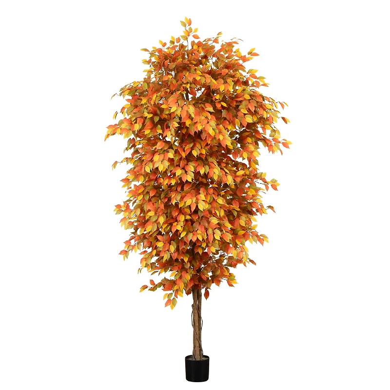 9ft. Potted Artificial Autumn Ficus Tree