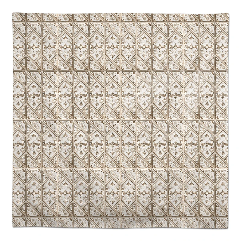 58" Regal Cream Pattern Tablecloth