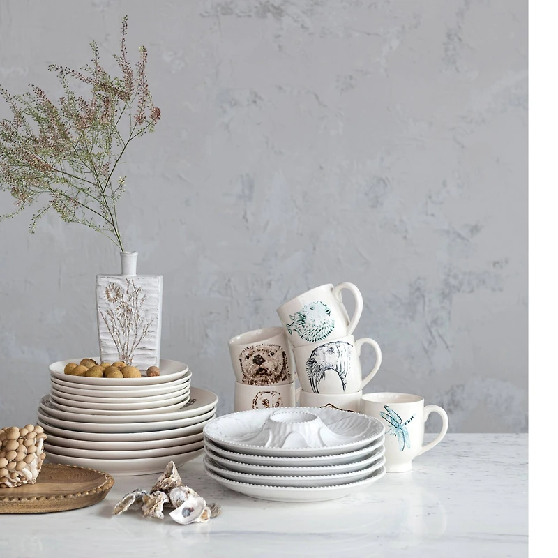 Hello Honey® Animal Print Stoneware Mug Set