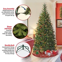 6ft. Pre-Lit Aspen Spruce Artificial Christmas Tree, Multicolor Lights
