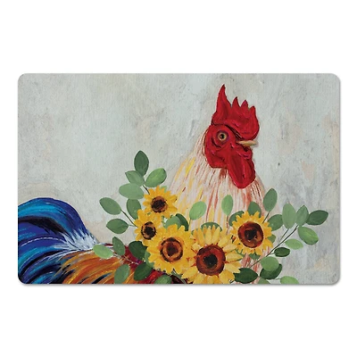 18" x 27" Rooster with Sunflowers Floor Mat